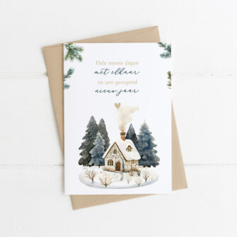 Dubbele Kerstkaart: Hele mooi dagen met elkaar en een gezegend nieuw jaar