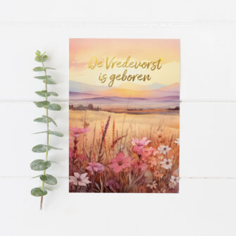 Nieuw ✨ Kerstkaart: De Vredevorst is geboren