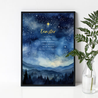 Nieuw ✨ A4 Kerstposter: Een ster zo helder