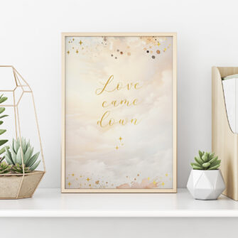 Nieuw ✨ A4 Kerstposter: Love came down